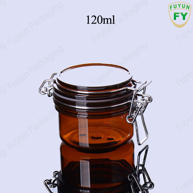 armazenamento Amber Container /Jar da Alimento-categoria com travamento da braçadeira para o café do armário da cozinha