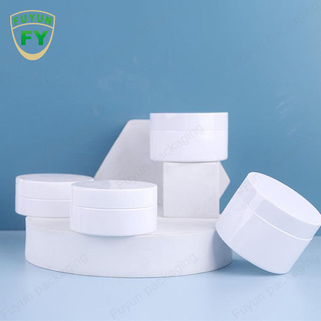Galvanize recipientes cosméticos do animal de estimação com tampas brancas 50ml 150ml 250ml