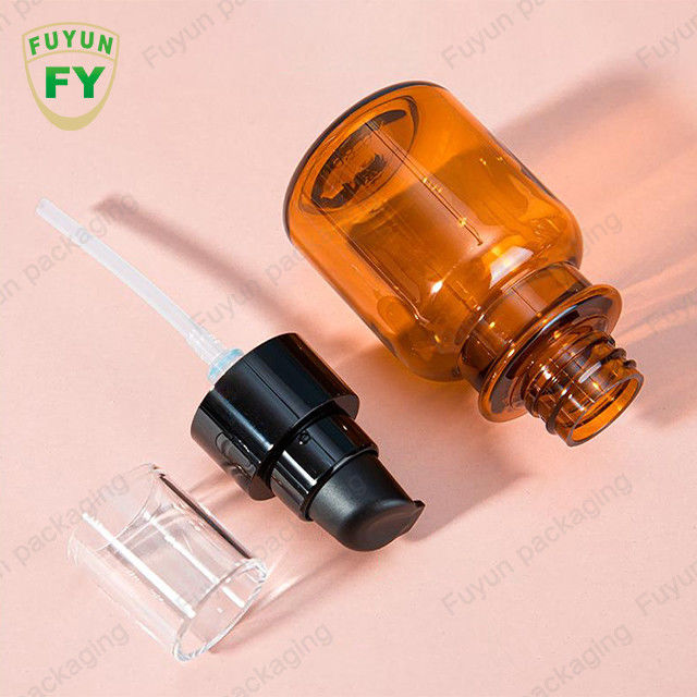 Boca larga plástica 15Ml 300Ml Amber Bottle For Cosmetic Packaging