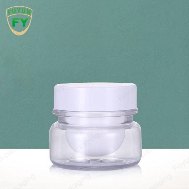 O cosmético transparente vazio do ANIMAL DE ESTIMAÇÃO 30ml range a parede dobro redonda para o creme de cara