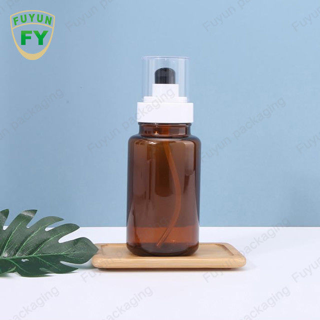 Pulverizador contínuo de Fuyun 40ml 60ml Amber Skincare Plastic Pump Bottles