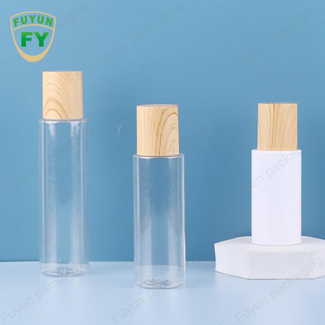frasco 60ml de creme geado claro com grupos de empacotamento cosméticos de vidro da tampa de bambu do teste padrão