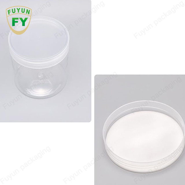 frascos transparentes do empacotamento plástico de 30ml 40ml 150ml com produto comestível de alumínio do tampão
