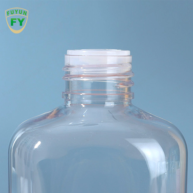 Forma quadrada da garrafa plástica líquida do alimento 150ml com tampão de alumínio