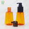 garrafas de óleo plásticas do cabelo do ANIMAL DE ESTIMAÇÃO vazio de 80ml 2.5oz com a laranja da bomba da loção