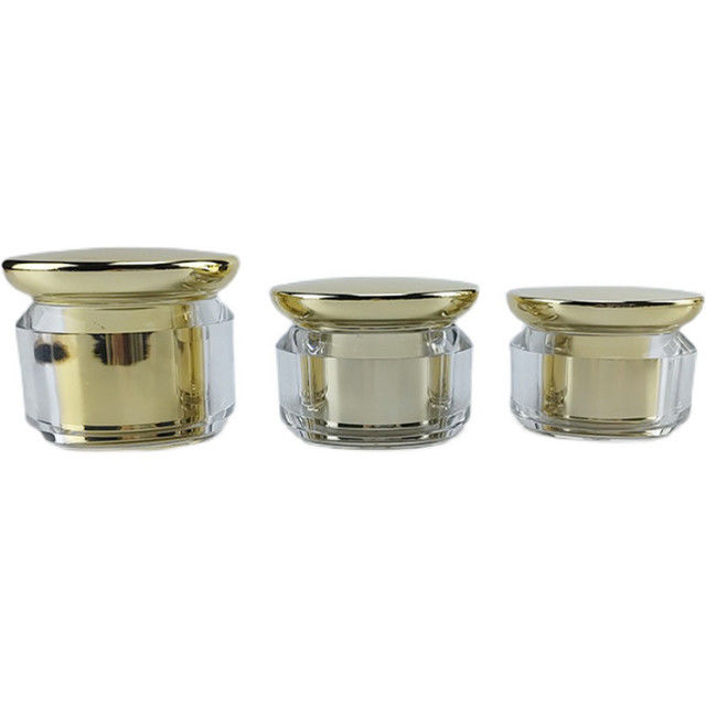 Tampa 30g 50g 30ml 50ml do parafuso de Diamond Acrylic Cream Jar With do quadrado