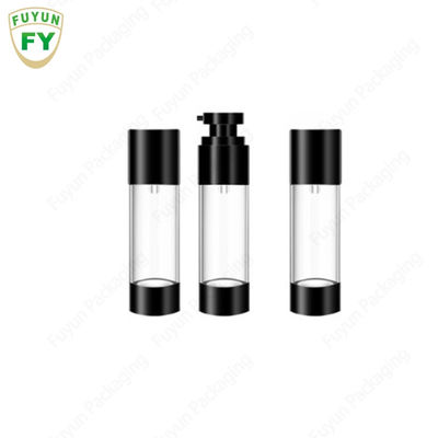 do espaço livre vazio luxuoso feito sob encomenda do creme de 15ml 30ml 50ml da loção plástica cosmética do pulverizador pum mal ventilado geado preto branco