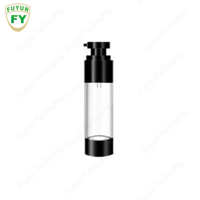 do espaço livre vazio luxuoso feito sob encomenda do creme de 15ml 30ml 50ml da loção plástica cosmética do pulverizador pum mal ventilado geado preto branco