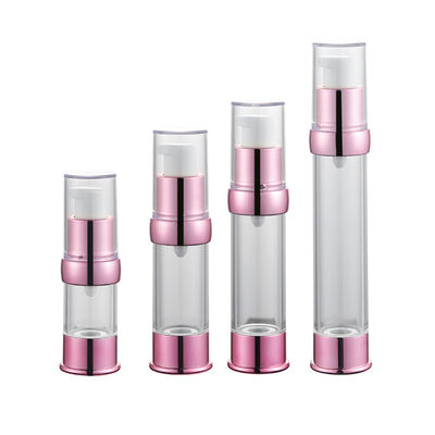 Mini vácuo do curso vazio por atacado de 15ml 30ml 40g 50ml claro em volta da garrafa plástica de creme da loção mal ventilada para cuidados com a pele