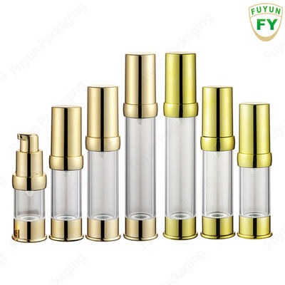 Mini vácuo do curso vazio por atacado de 15ml 30ml 40g 50ml claro em volta da garrafa plástica de creme da loção mal ventilada para cuidados com a pele