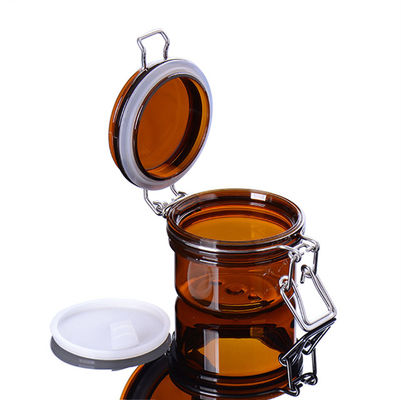 armazenamento Amber Container /Jar da Alimento-categoria com travamento da braçadeira para o café do armário da cozinha