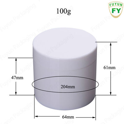 Recipientes 100ml cosméticos elegantes com a tampa branca perfeita para o curso