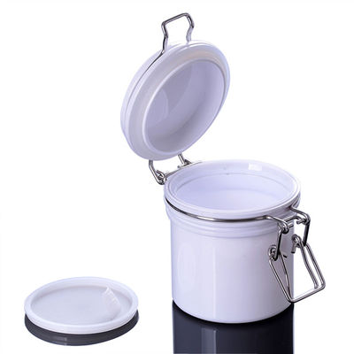 Frascos redondos do empacotamento plástico da parte superior W60mm do balanço com tampas articuladas