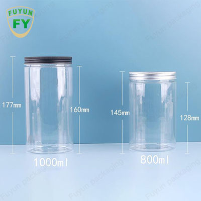 ANIMAL DE ESTIMAÇÃO branco 100ml plástico 300ml do frasco largo transparente da boca dos doces do armazenamento do alimento