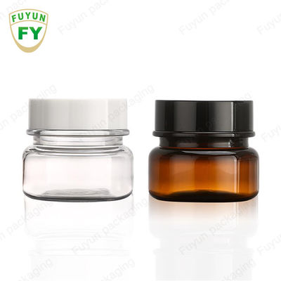 Frasco cosmético do ANIMAL DE ESTIMAÇÃO plástico ambarino luxuoso de 30g 50g para o creme de cara