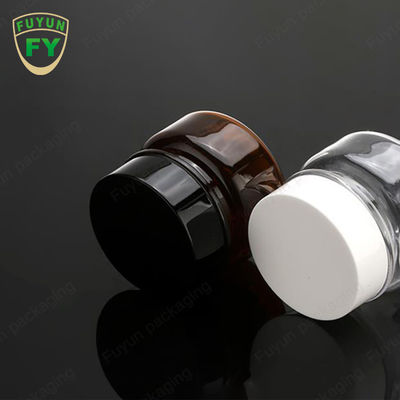 Frasco cosmético do ANIMAL DE ESTIMAÇÃO plástico ambarino luxuoso de 30g 50g para o creme de cara