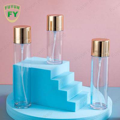 Empacotamento cosmético cilíndrico vazio da garrafa 50ml do pulverizador do ANIMAL DE ESTIMAÇÃO do tampão do ouro