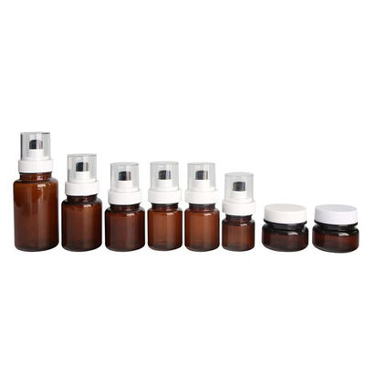 Pulverizador contínuo de Fuyun 40ml 60ml Amber Skincare Plastic Pump Bottles