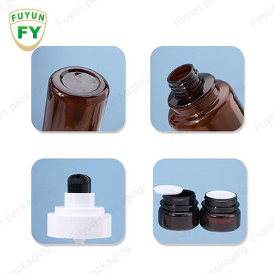 Pulverizador contínuo de Fuyun 40ml 60ml Amber Skincare Plastic Pump Bottles