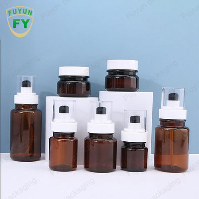 Pulverizador contínuo de Fuyun 40ml 60ml Amber Skincare Plastic Pump Bottles