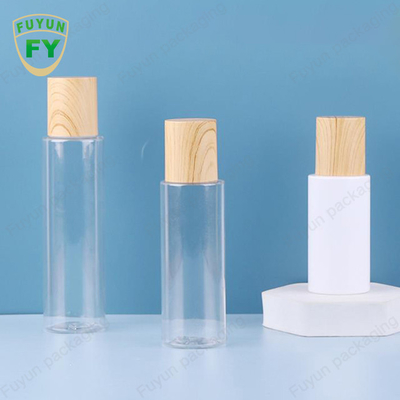 frasco 60ml de creme geado claro com grupos de empacotamento cosméticos de vidro da tampa de bambu do teste padrão