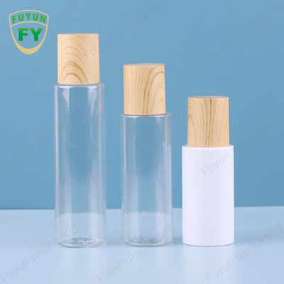 frasco 60ml de creme geado claro com grupos de empacotamento cosméticos de vidro da tampa de bambu do teste padrão