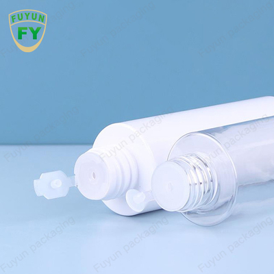 frasco 60ml de creme geado claro com grupos de empacotamento cosméticos de vidro da tampa de bambu do teste padrão