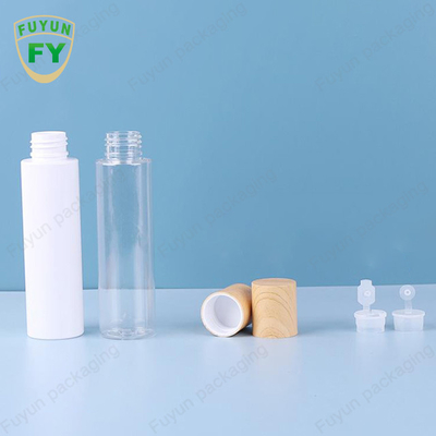 frasco 60ml de creme geado claro com grupos de empacotamento cosméticos de vidro da tampa de bambu do teste padrão