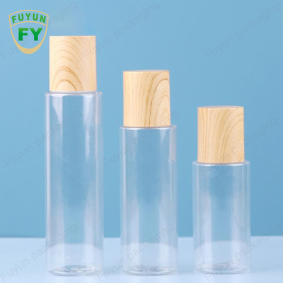 frasco 60ml de creme geado claro com grupos de empacotamento cosméticos de vidro da tampa de bambu do teste padrão