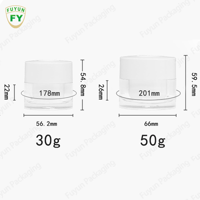 o empacotamento de plástico de 30g 50g range a garrafa facial acrílica do distribuidor do creme do olho
