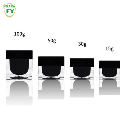 Da forma clara do retângulo da cor do preto de Fuyun 15ml/30ml/60ml/100ml/120ml/15g/30g/50g/100g garrafa dobro plástica acrílica da parede