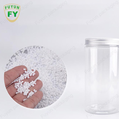 frascos transparentes do empacotamento plástico de 30ml 40ml 150ml com produto comestível de alumínio do tampão