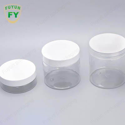 frascos transparentes do empacotamento plástico de 30ml 40ml 150ml com produto comestível de alumínio do tampão