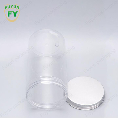 frascos transparentes do empacotamento plástico de 30ml 40ml 150ml com produto comestível de alumínio do tampão