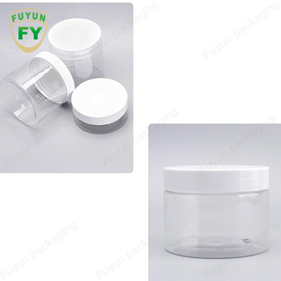 frascos transparentes do empacotamento plástico de 30ml 40ml 150ml com produto comestível de alumínio do tampão
