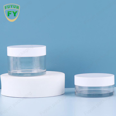 Frasco largo claro plástico do creme da lama do sono da cara do olho da boca do animal de estimação de Fuyun 30ml 50ml