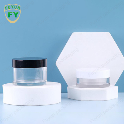 Frasco largo claro plástico do creme da lama do sono da cara do olho da boca do animal de estimação de Fuyun 30ml 50ml