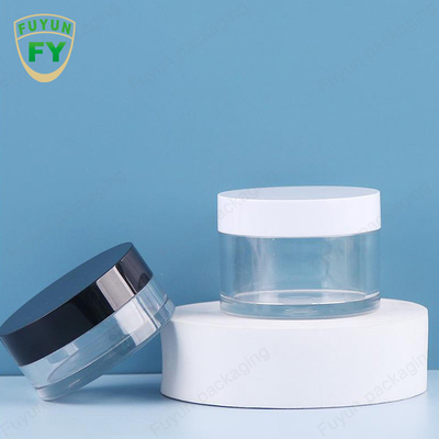 Frasco largo claro plástico do creme da lama do sono da cara do olho da boca do animal de estimação de Fuyun 30ml 50ml