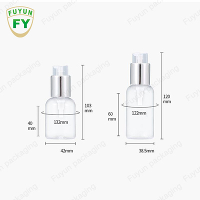 a bomba plástica de 75ml 100ml 250ml engarrafa o recipiente de prata da bomba da loção do tonalizador do soro