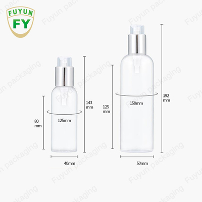 a bomba plástica de 75ml 100ml 250ml engarrafa o recipiente de prata da bomba da loção do tonalizador do soro
