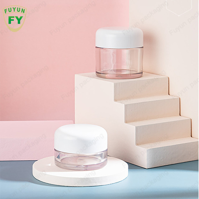 Frasco de creme facial de Skincare do olho brilhante plástico da mão com tampão branco 30ml 50ml