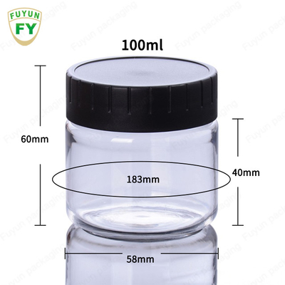 frascos do empacotamento plástico de 60ml 100ml Skincare com tampão branco