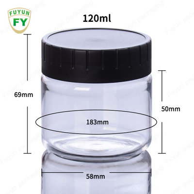frascos do empacotamento plástico de 60ml 100ml Skincare com tampão branco